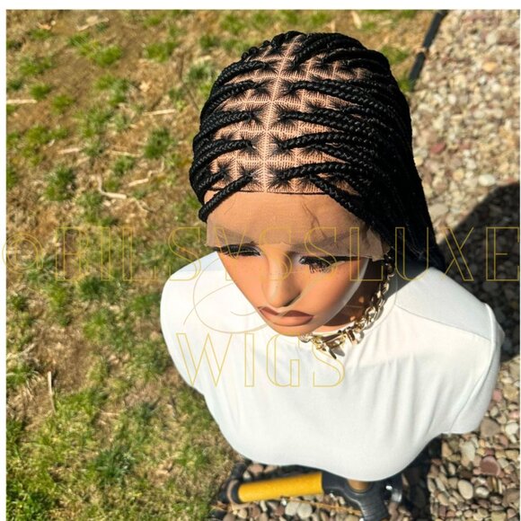 40” Knotless Braided Wig | Full Lace, Glueless Ready to ship - Picture 3 of 9